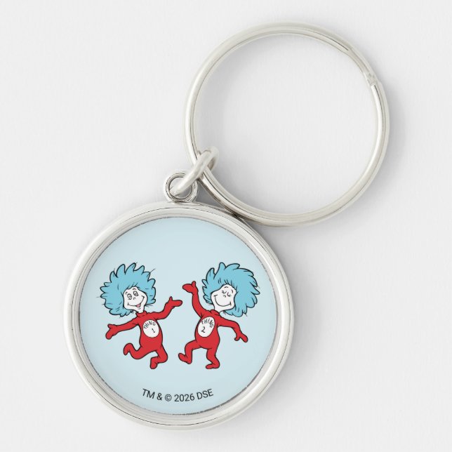 Dr. Seuss Thing 1 and Thing 2 Character Key Ring (Front)