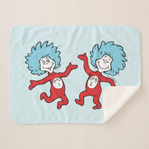 Dr. Seuss Thing 1 and Thing 2 Character Sherpa Blanket
