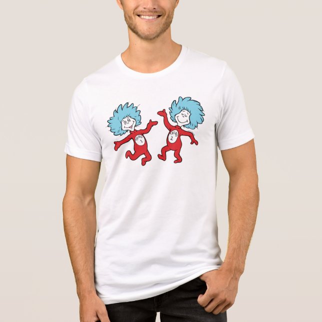 Dr. Seuss Thing 1 and Thing 2 Character Tri-Blend Shirt (Front)