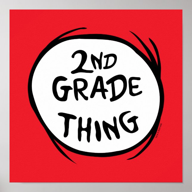 Dr. Seuss | Thing 1 Thing 2 - 2nd Grade Thing Poster (Front)