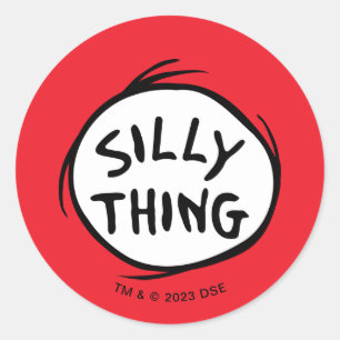 Dr. Seuss   Thing 1 Thing 2 - Silly Thing Classic Round Sticker