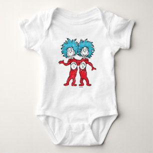 Dr. Seuss   Thing 1, Thing 2 Sitting Baby Bodysuit