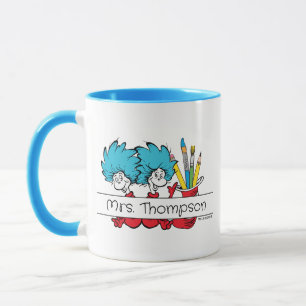 Dr. Seuss   Thing 1 Thing 2 Teacher Name Mug