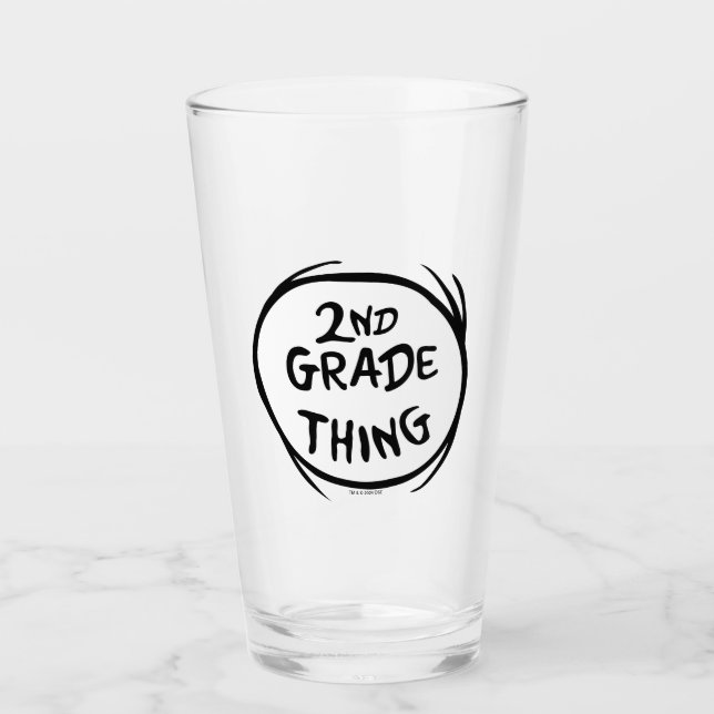 Dr. Seuss | Thing One Thing Two - 2nd Grade Thing Glass (Front)