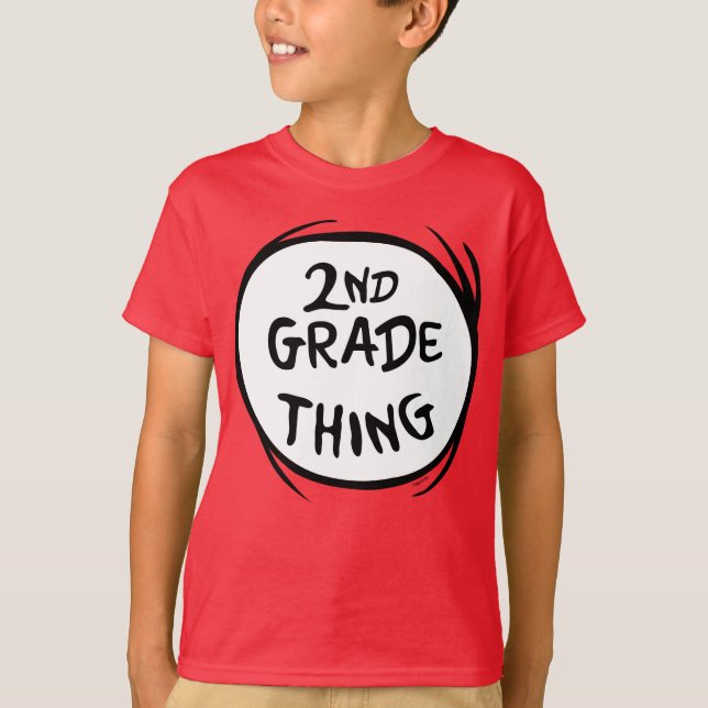 Dr. Seuss | Thing One Thing Two - 2nd Grade Thing T-Shirt (Front)