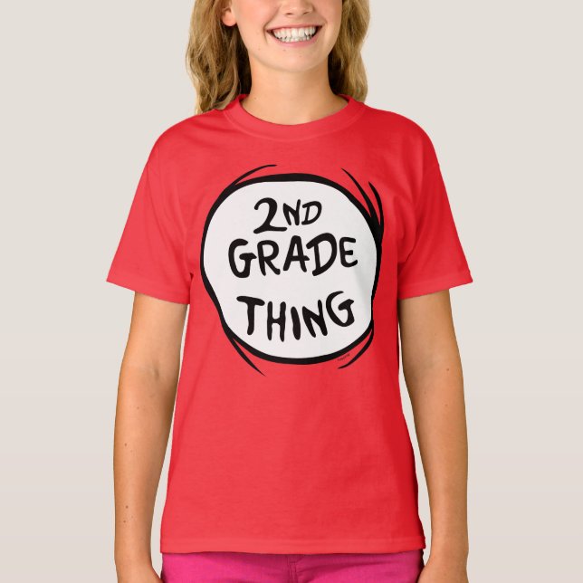 Dr. Seuss | Thing One Thing Two - 2nd Grade Thing T-Shirt (Front)