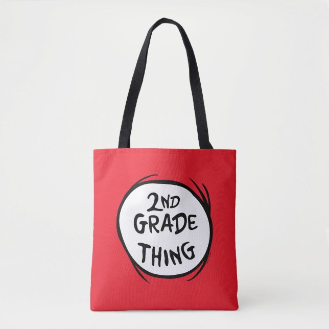 Dr. Seuss | Thing One Thing Two - 2nd Grade Thing Tote Bag (Front)