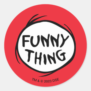 Dr. Seuss   Thing One Thing Two - Funny Thing Classic Round Sticker