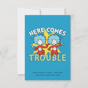 Dr. Seuss   Thing One Thing Two Here Comes Trouble Card