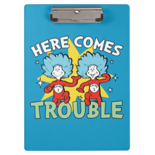 Dr. Seuss   Thing One Thing Two Here Comes Trouble Clipboard