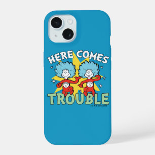 Dr. Seuss Thing One Thing Two Here Comes Trouble iPhone 15 Case