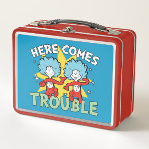 Dr. Seuss   Thing One Thing Two Here Comes Trouble Metal Lunch Box