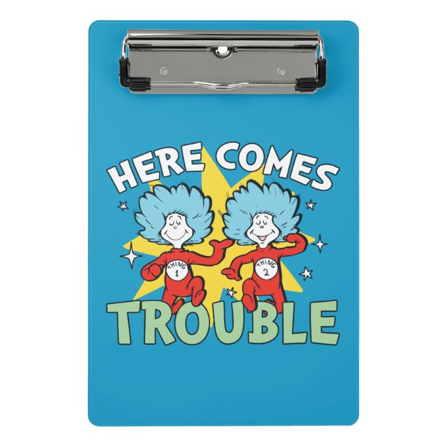 Dr. Seuss | Thing One Thing Two Here Comes Trouble Mini Clipboard (Front)