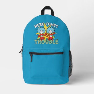 Dr. Seuss   Thing One Thing Two Here Comes Trouble Printed Backpack