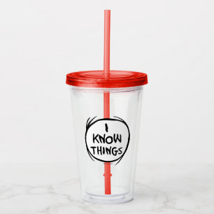 Dr. Seuss   Thing One Thing Two - I Know Things Acrylic Tumbler