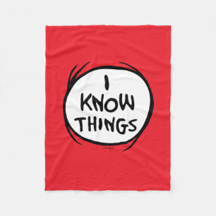 Dr. Seuss   Thing One Thing Two - I Know Things Fleece Blanket
