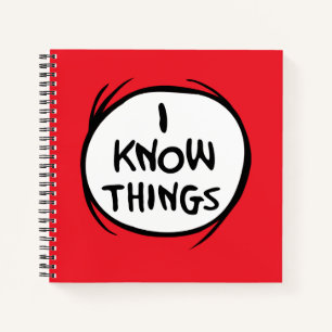 Dr. Seuss Thing One Thing Two - I Know Things Notebook