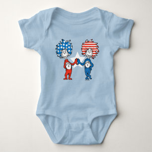 Dr. Seuss Thing One Thing Two Patriotic Graphic Baby Bodysuit