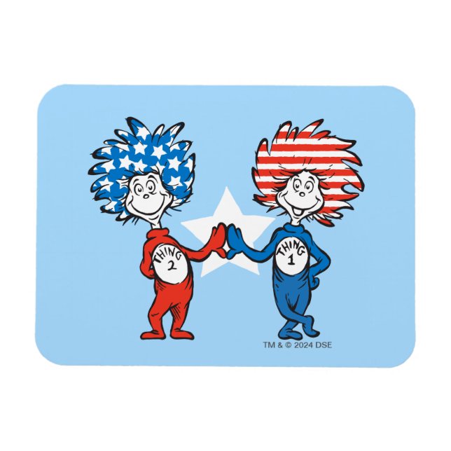 Dr. Seuss | Thing One Thing Two Patriotic Graphic Magnet (Horizontal)