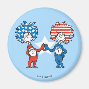 Dr. Seuss   Thing One Thing Two Patriotic Graphic Magnet