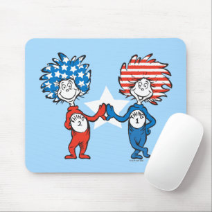 Dr. Seuss   Thing One Thing Two Patriotic Graphic Mouse Pad
