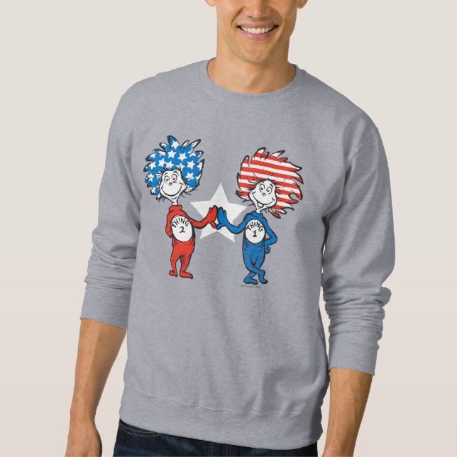 Dr. Seuss | Thing One Thing Two Patriotic Graphic Sweatshirt (Front)