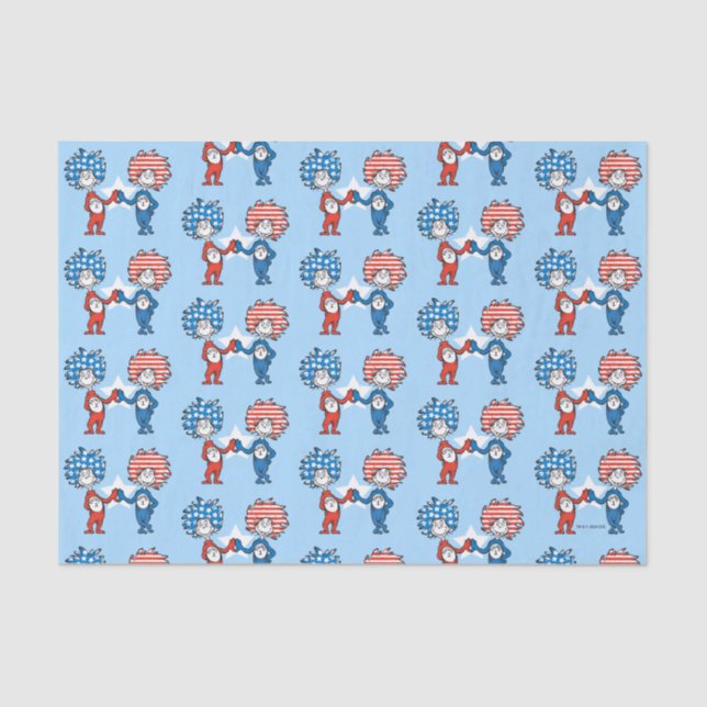 Dr. Seuss | Thing One Thing Two Patriotic Graphic Tissue Paper (Front)