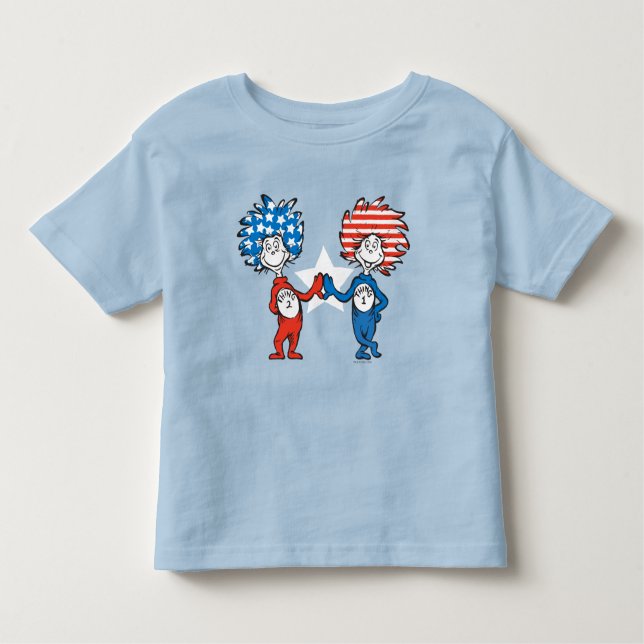 Dr. Seuss | Thing One Thing Two Patriotic Graphic Toddler T-Shirt (Front)
