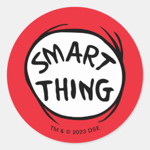 Dr. Seuss   Thing One Thing Two - Smart Thing Classic Round Sticker