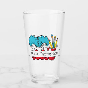 Dr. Seuss   Thing One Thing Two Teacher Name Glass