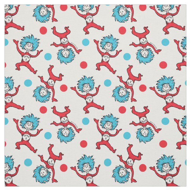 Dr. Seuss Thing One Thing Two | Twins Baby Shower Fabric (Swatch)