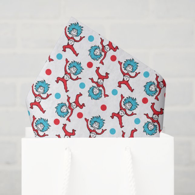 Dr. Seuss Thing One Thing Two | Twins Baby Shower Tissue Paper (Gift Bag)