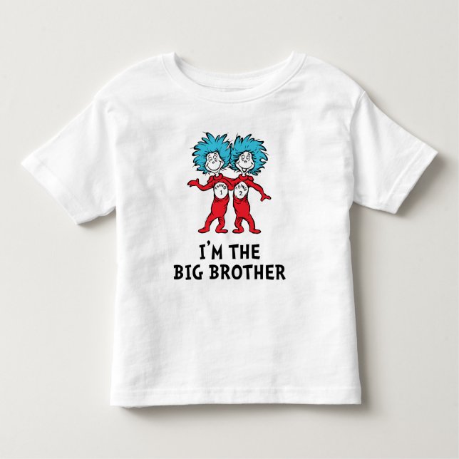 Dr. Seuss Thing One Thing Two Twins | Big Brother Toddler T-Shirt (Front)