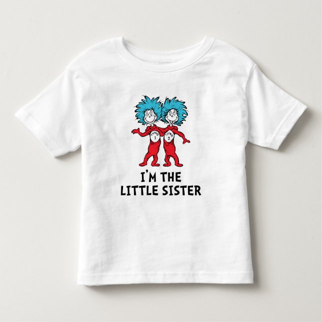 Dr. Seuss Thing One Thing Two | Twins | Big Sister Toddler T-Shirt (Front)