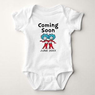 Dr. Seuss Thing One Thing Two Twins   Coming Soon Baby Bodysuit