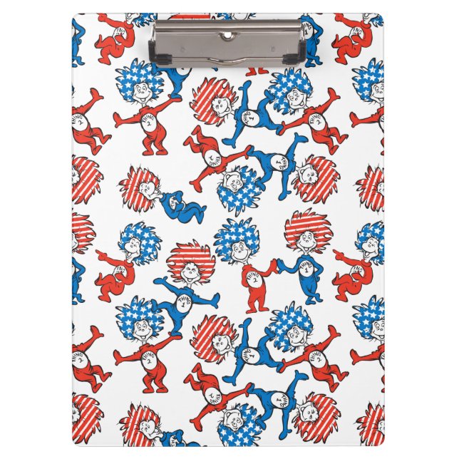 Dr. Seuss | Thing One Thing Two US Flag Pattern Clipboard (Front)