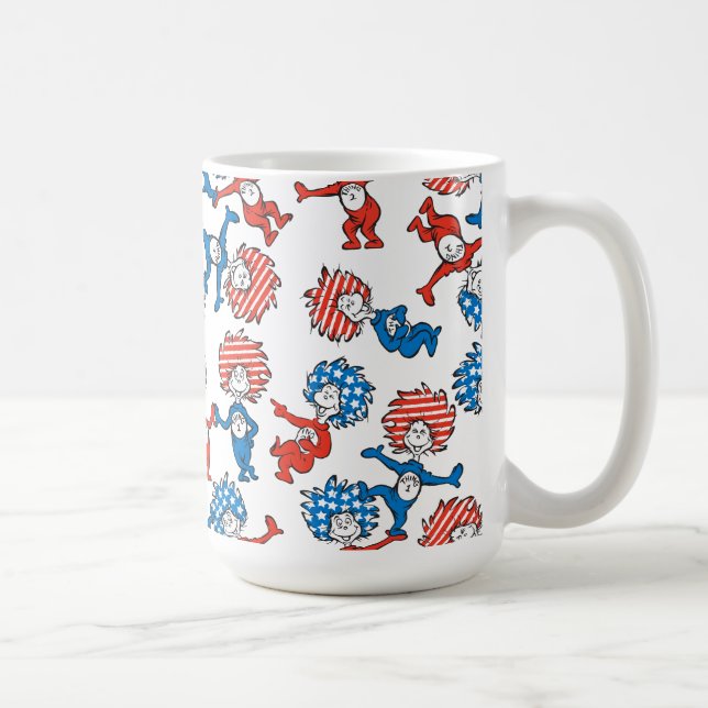 Dr. Seuss | Thing One Thing Two US Flag Pattern Coffee Mug (Right)