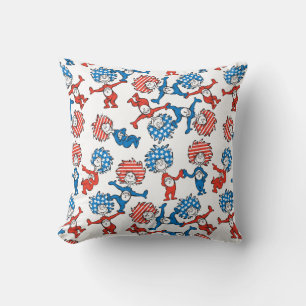 Dr. Seuss   Thing One Thing Two US Flag Pattern Cushion