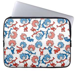 Dr. Seuss Thing One Thing Two US Flag Pattern Laptop Sleeve