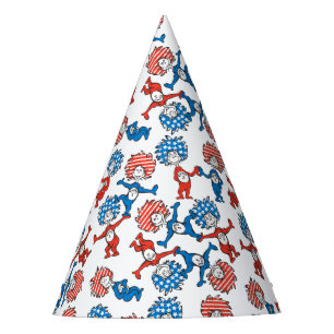 Dr. Seuss Thing One Thing Two US Flag Pattern Party Hat