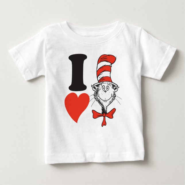 Dr. Seuss Valentine | I Heart Cat in the Hat Baby T-Shirt (Front)