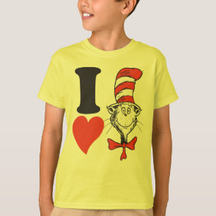 Dr. Seuss Valentine I Heart the Cat in the Hat T-Shirt