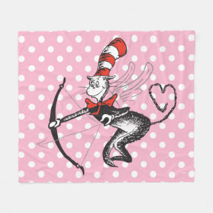 Dr. Seuss Valentine   The Cat in the Hat Cupid Fleece Blanket