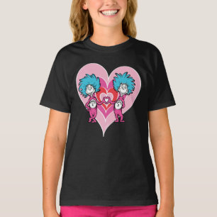Dr. Seuss Valentine   Thing 1 Thing 2 T-Shirt