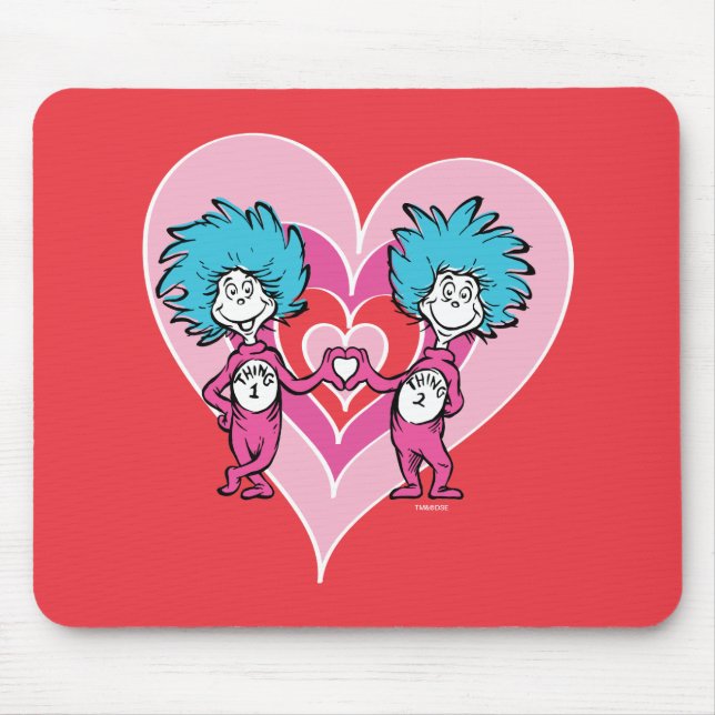 Dr. Seuss Valentine | Thing One Thing Two Mouse Pad (Front)