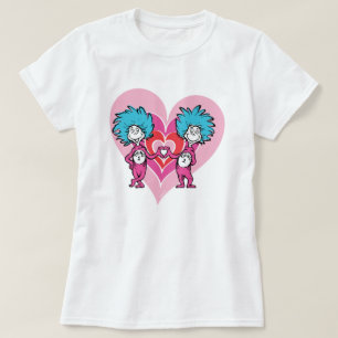 Dr. Seuss Valentine   Thing One Thing Two T-Shirt