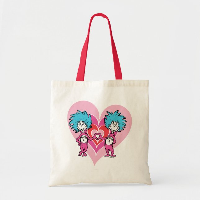Dr. Seuss Valentine | Thing One Thing Two Tote Bag (Front)