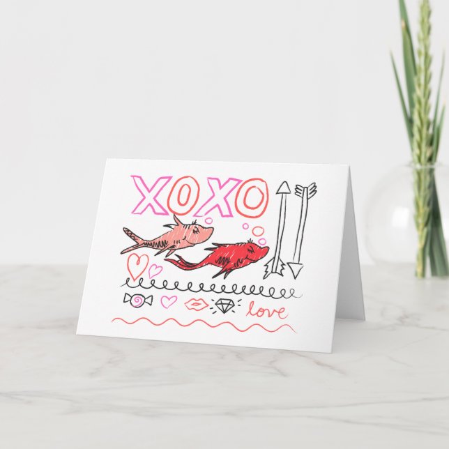 Dr. Seuss Valentine | XOXO Design Holiday Card (Front)