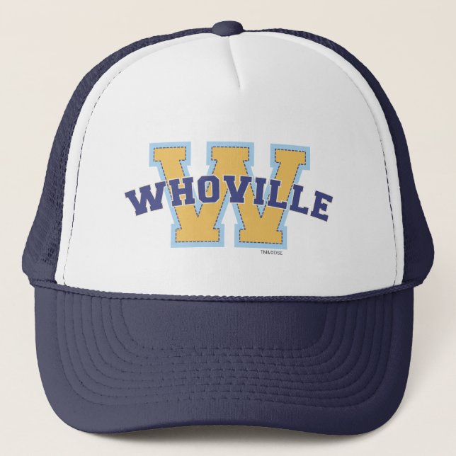 Dr. Seuss | Who-ville Athletic Logo Trucker Hat (Front)