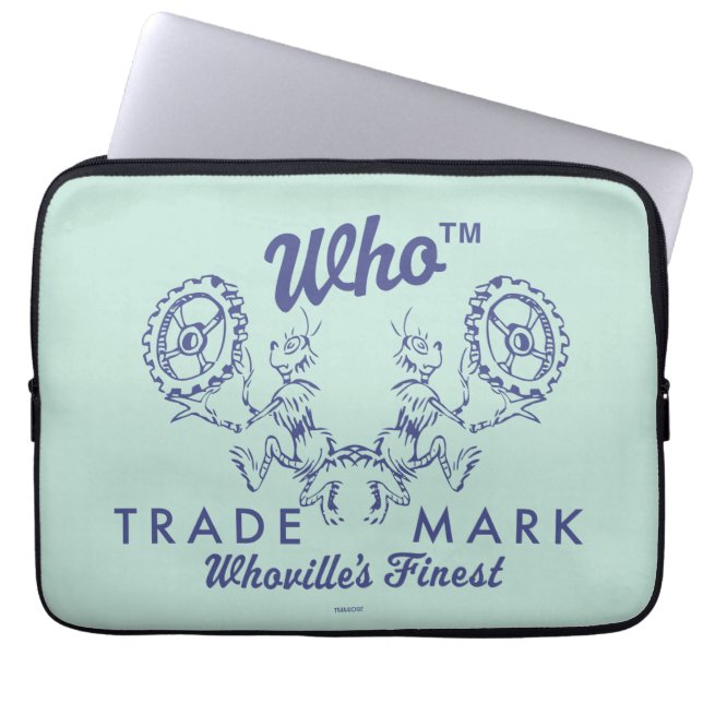 Dr. Seuss | Who-ville's Finest Logo Laptop Sleeve (Front)